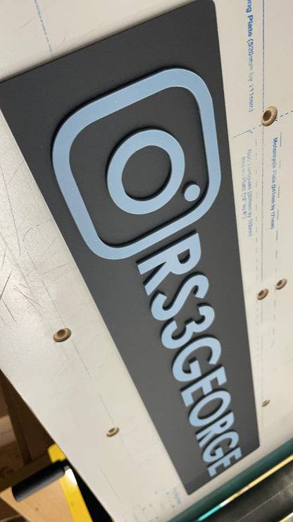 Custom Instagram Tag 4D  Show Plates - UMR Accessories